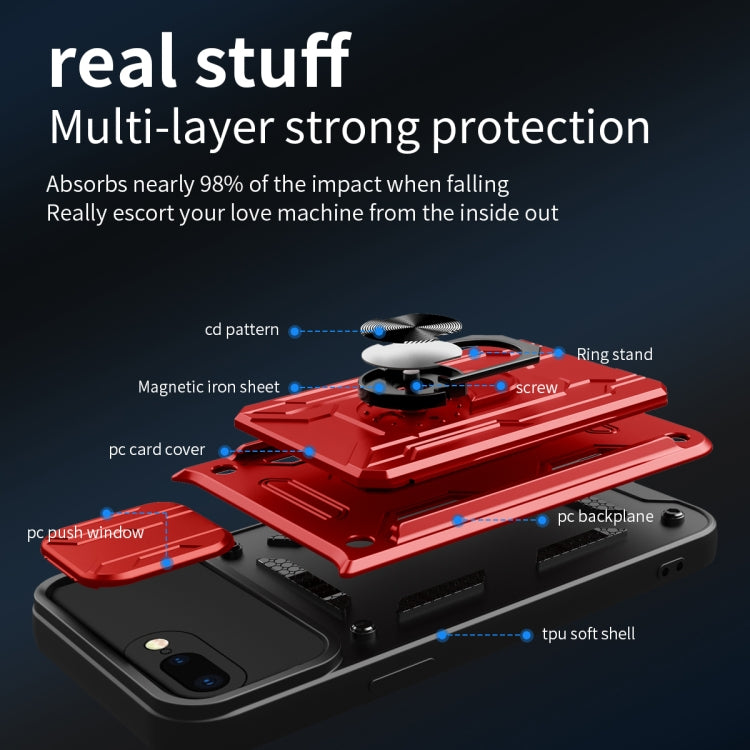 Sliding Camshield Card Phone Case For iPhone 7 Plus / 8 Plus