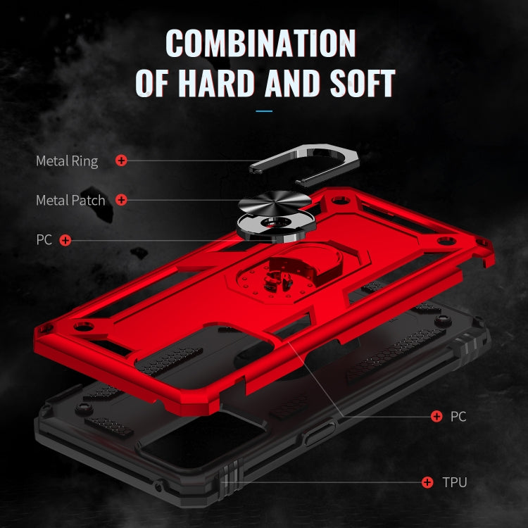 For OPPO Reno6 5G Shockproof TPU + PC Holder Phone Case