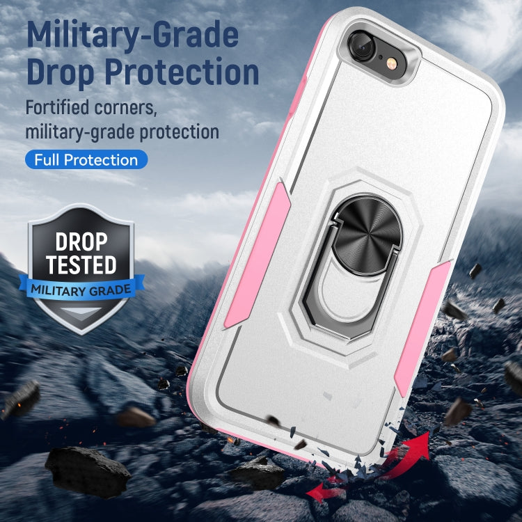 For iPhone SE 2022 / SE 2020 / 8 / 7 Pioneer Armor Heavy Duty PC + TPU Holder Phone Case
