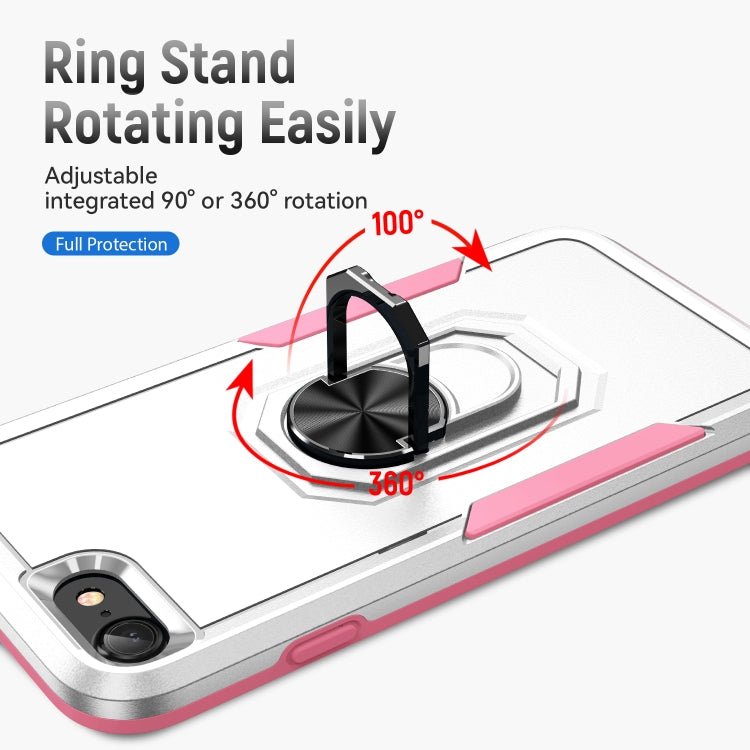 For iPhone SE 2022 / SE 2020 / 8 / 7 Pioneer Armor Heavy Duty PC + TPU Holder Phone Case