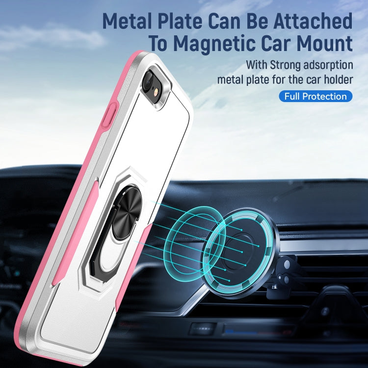 For iPhone SE 2022 / SE 2020 / 8 / 7 Pioneer Armor Heavy Duty PC + TPU Holder Phone Case