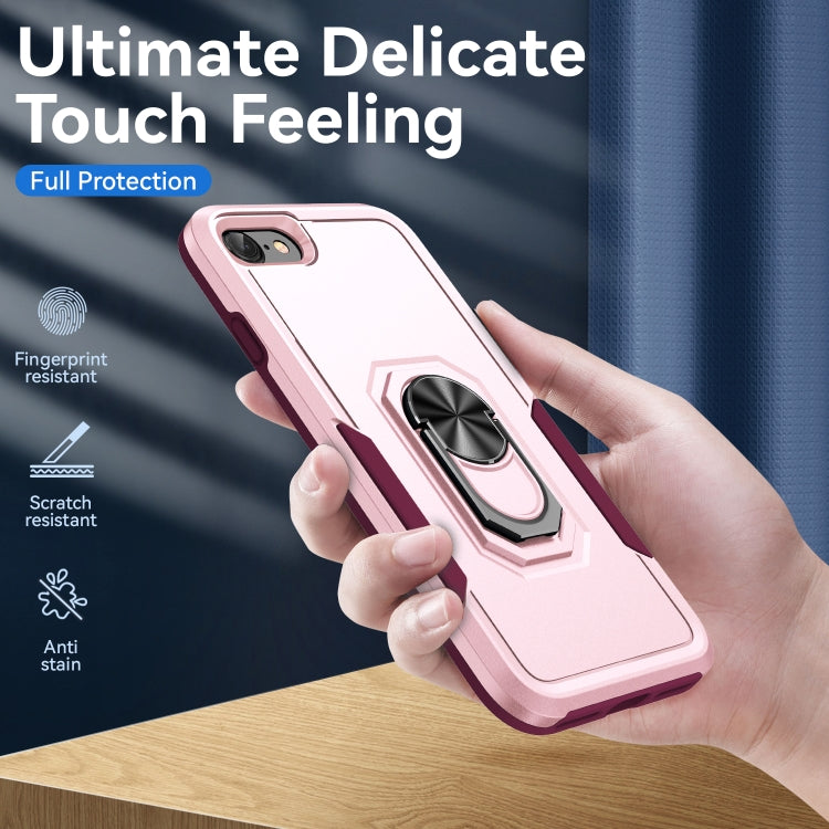 For iPhone SE 2022 / SE 2020 / 8 / 7 Pioneer Armor Heavy Duty PC + TPU Holder Phone Case