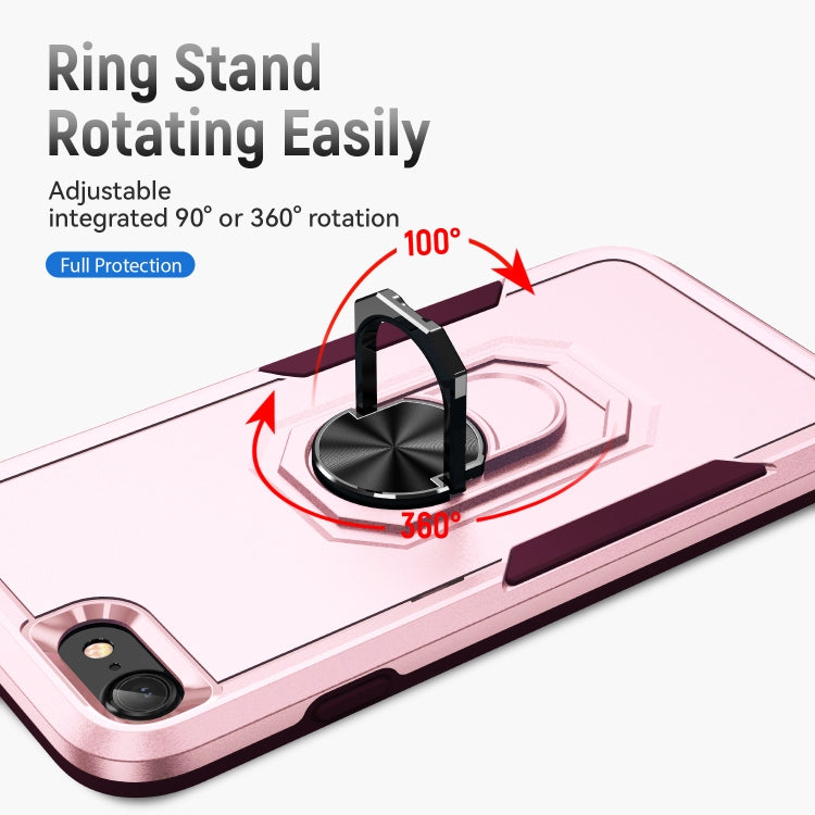 For iPhone SE 2022 / SE 2020 / 8 / 7 Pioneer Armor Heavy Duty PC + TPU Holder Phone Case