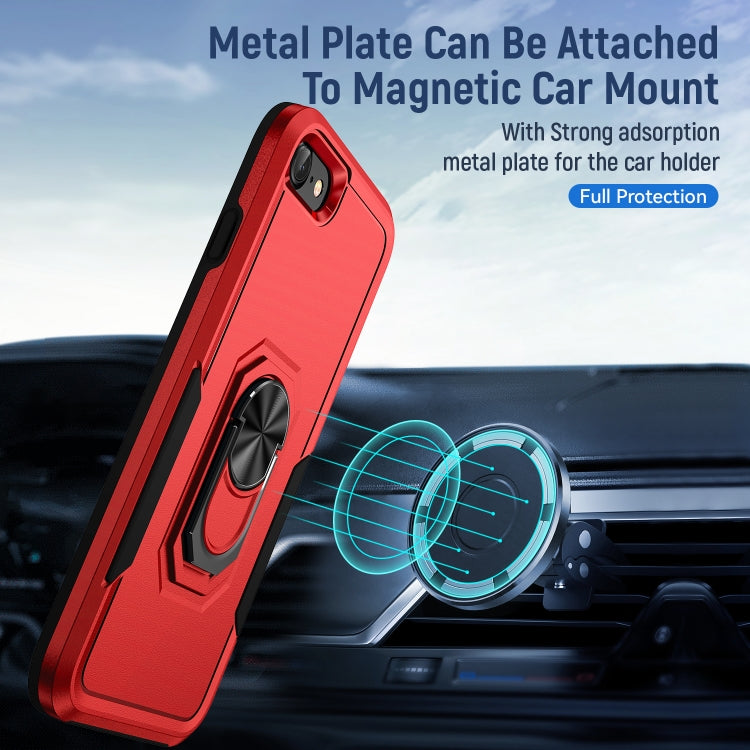 For iPhone SE 2022 / SE 2020 / 8 / 7 Pioneer Armor Heavy Duty PC + TPU Holder Phone Case