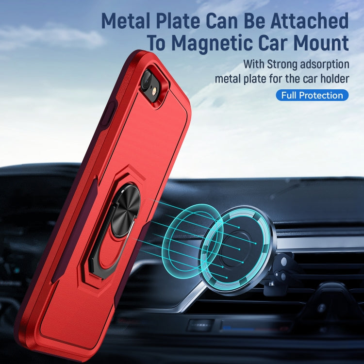 For iPhone SE 2022 / SE 2020 / 8 / 7 Pioneer Armor Heavy Duty PC + TPU Holder Phone Case