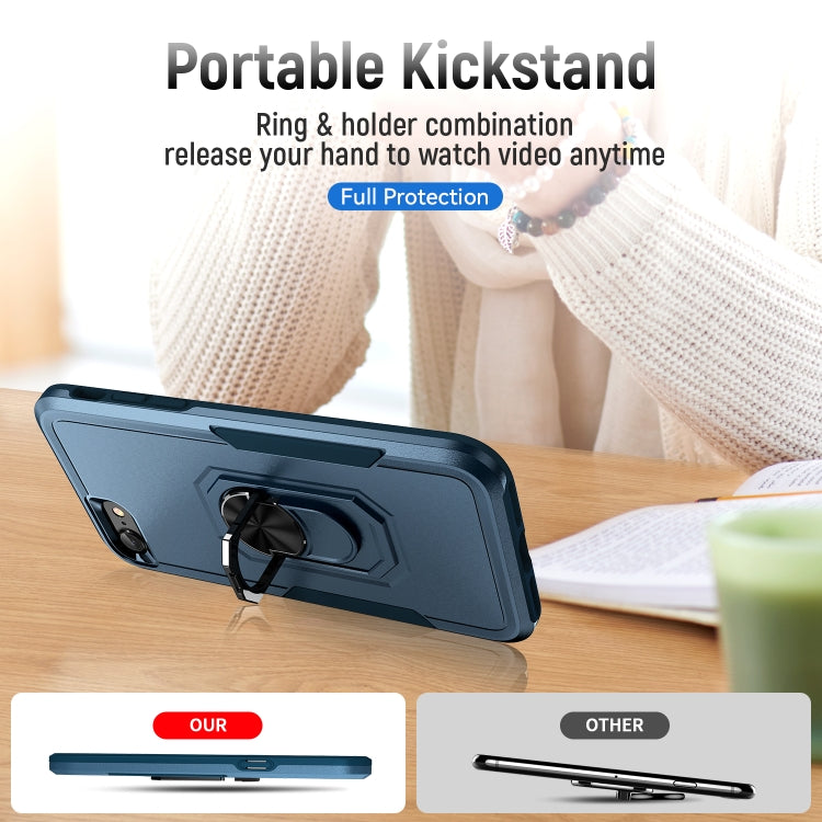 For iPhone SE 2022 / SE 2020 / 8 / 7 Pioneer Armor Heavy Duty PC + TPU Holder Phone Case