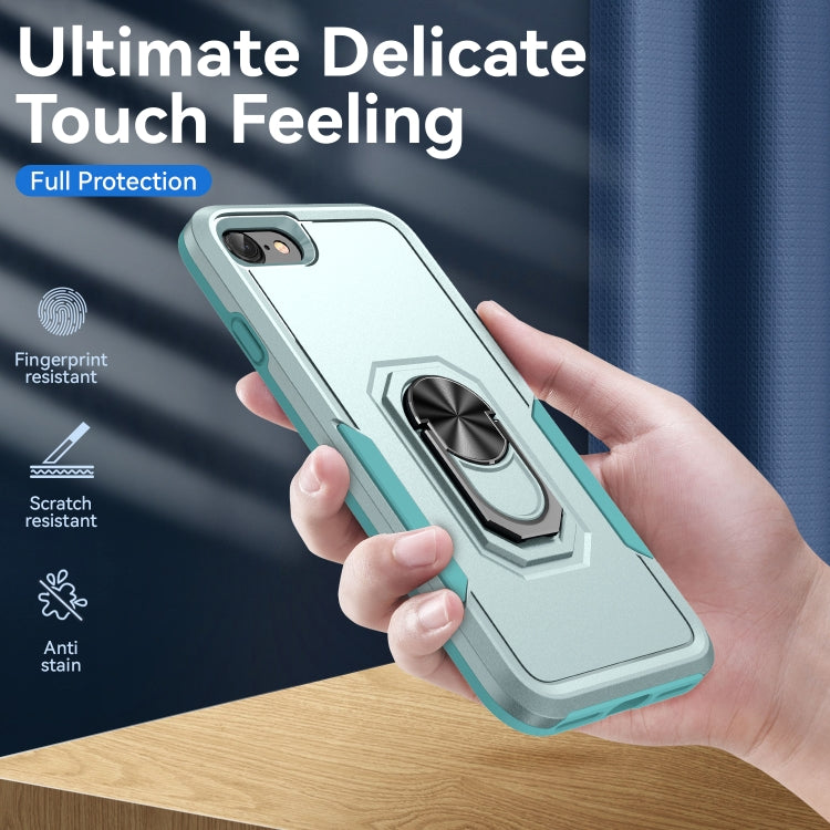 For iPhone SE 2022 / SE 2020 / 8 / 7 Pioneer Armor Heavy Duty PC + TPU Holder Phone Case