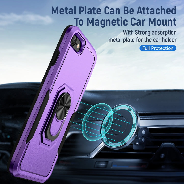 For iPhone SE 2022 / SE 2020 / 8 / 7 Pioneer Armor Heavy Duty PC + TPU Holder Phone Case