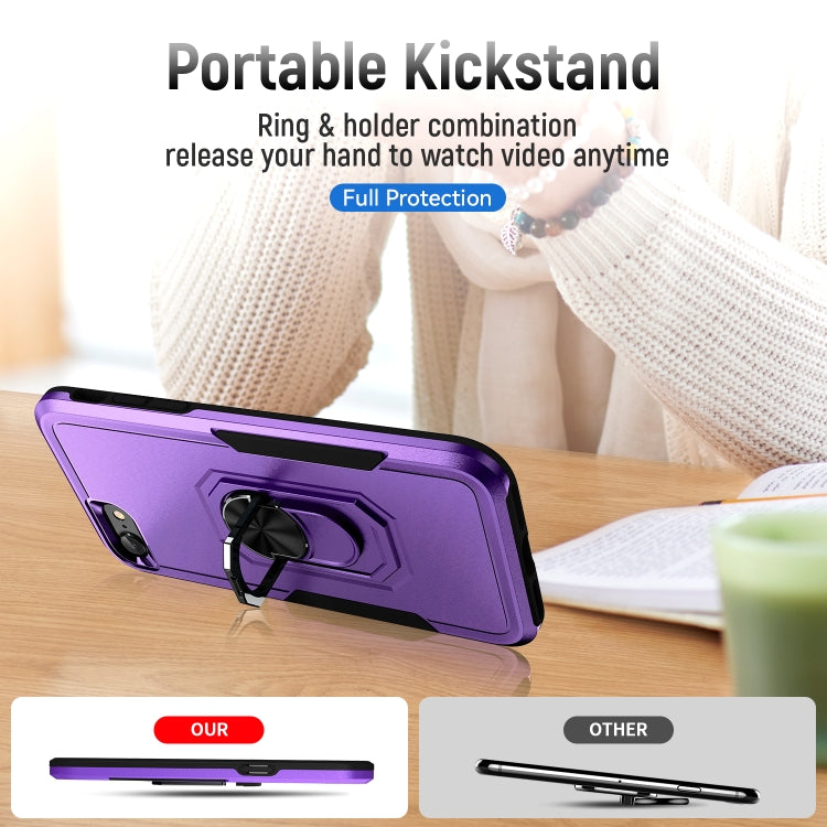 For iPhone SE 2022 / SE 2020 / 8 / 7 Pioneer Armor Heavy Duty PC + TPU Holder Phone Case