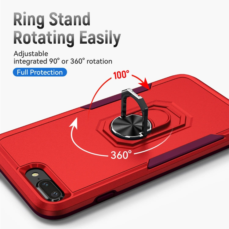 Pioneer Armor Heavy Duty PC + TPU Holder Phone Case For iPhone 8 Plus / 7 Plus