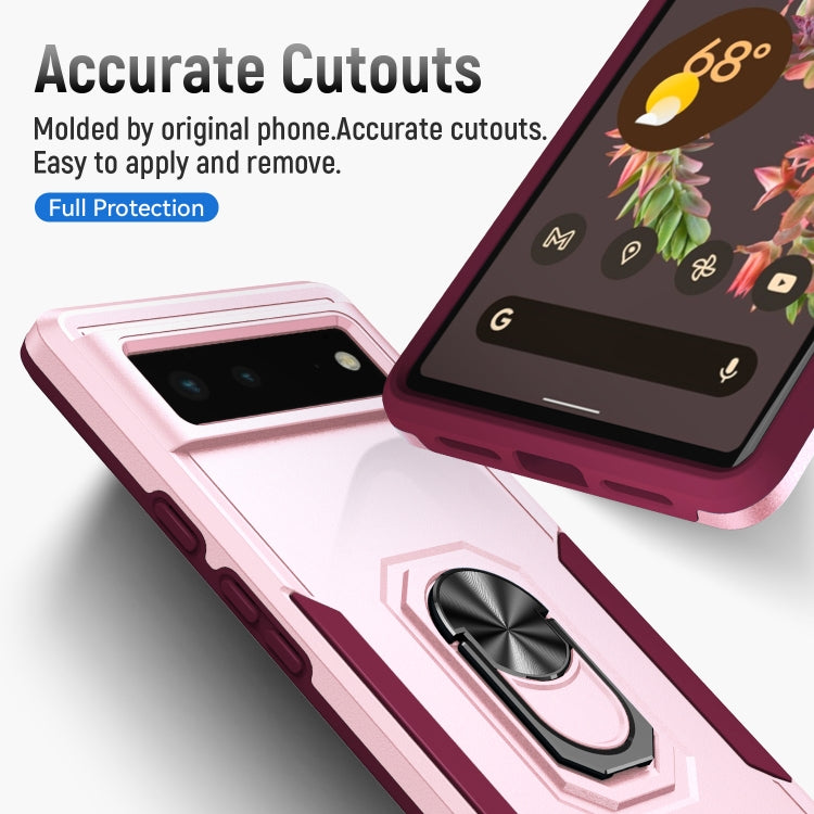 For Google Pixel 6 Pioneer Armor Heavy Duty PC + TPU Holder Phone Case