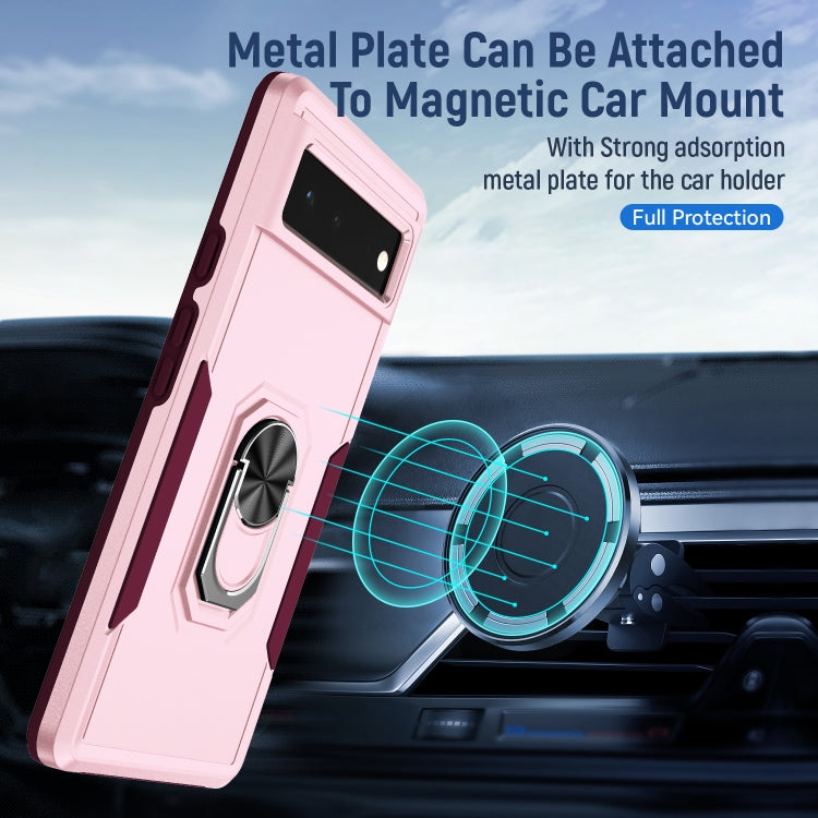 For Google Pixel 6 Pioneer Armor Heavy Duty PC + TPU Holder Phone Case