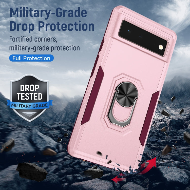 For Google Pixel 6 Pioneer Armor Heavy Duty PC + TPU Holder Phone Case