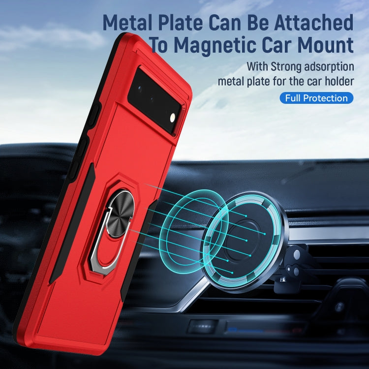 For Google Pixel 6 Pioneer Armor Heavy Duty PC + TPU Holder Phone Case