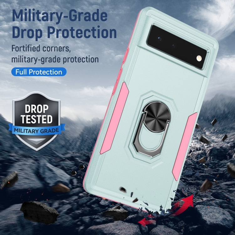 For Google Pixel 6 Pioneer Armor Heavy Duty PC + TPU Holder Phone Case