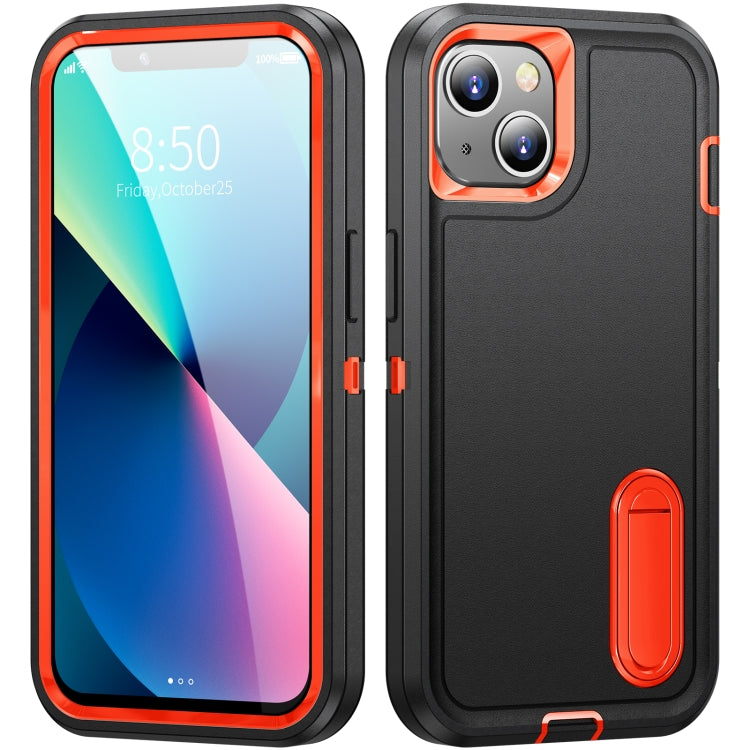 For iPhone 13 mini 3 in 1 Rugged Holder Phone Case