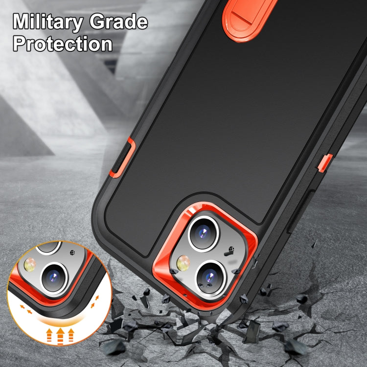 For iPhone 13 mini 3 in 1 Rugged Holder Phone Case