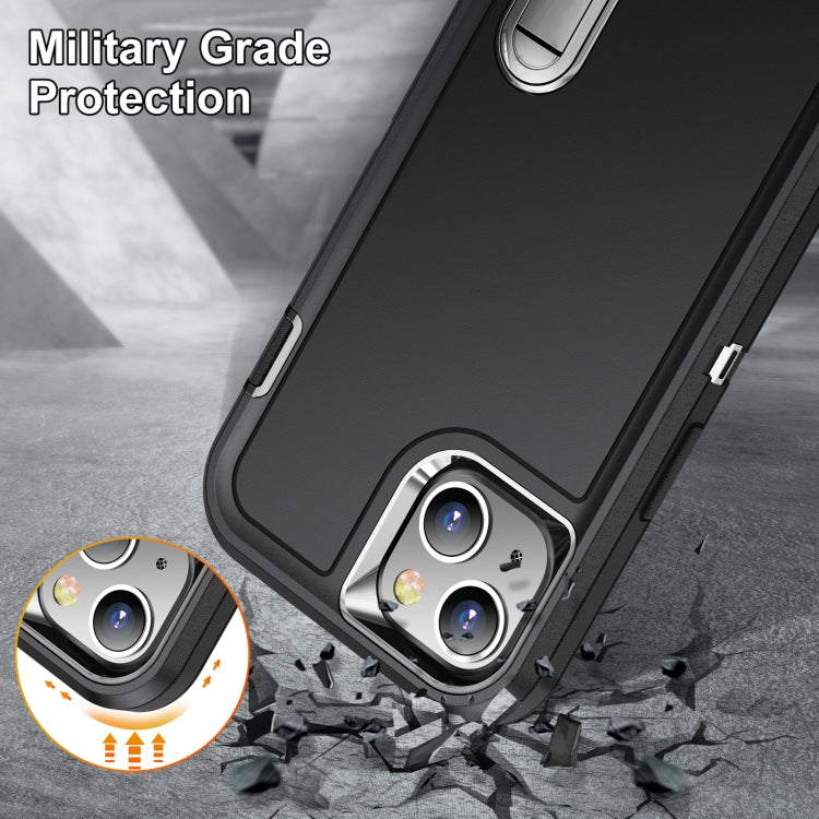 For iPhone 13 mini 3 in 1 Rugged Holder Phone Case