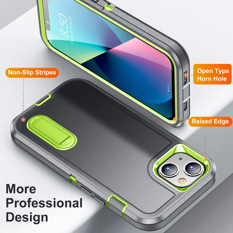 For iPhone 13 mini 3 in 1 Rugged Holder Phone Case