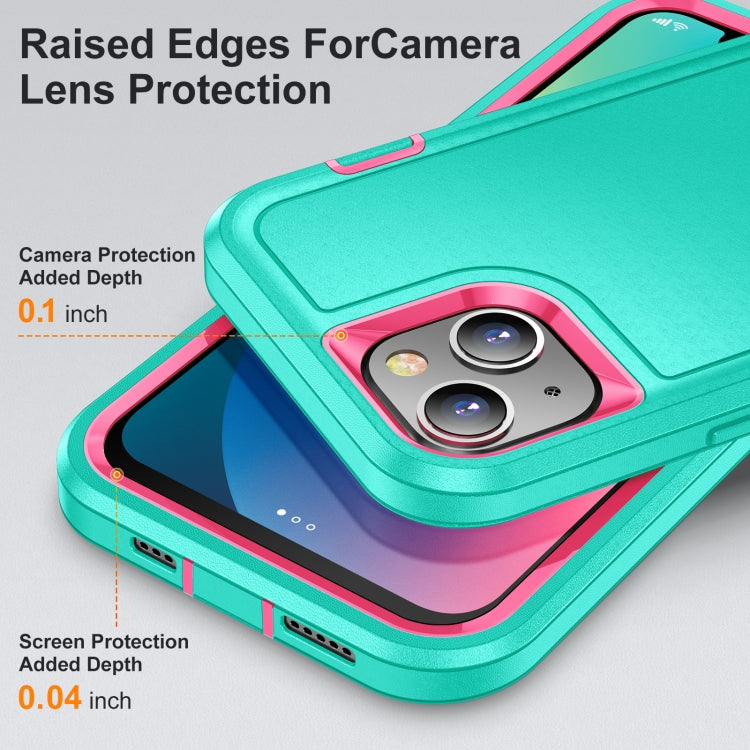 For iPhone 13 mini 3 in 1 Rugged Holder Phone Case