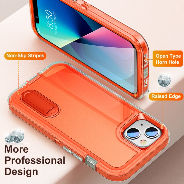 For iPhone 13 mini 3 in 1 Rugged Holder Phone Case