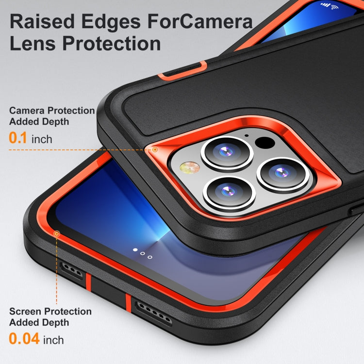 For iPhone 13 Pro Max 3 in 1 Rugged Holder Phone Case