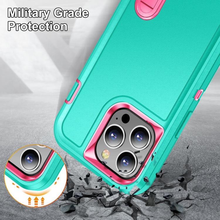 For iPhone 13 Pro Max 3 in 1 Rugged Holder Phone Case