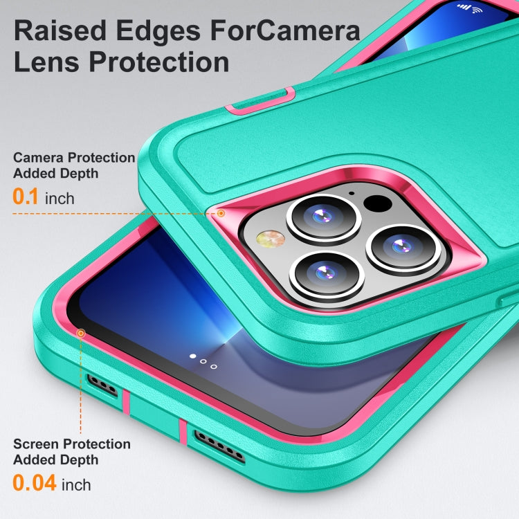 For iPhone 13 Pro Max 3 in 1 Rugged Holder Phone Case