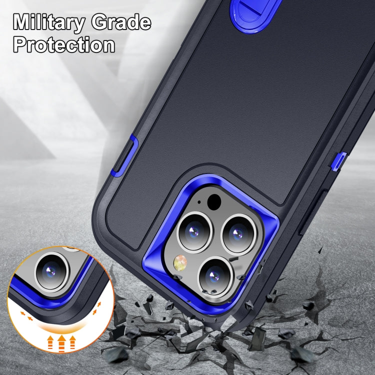 For iPhone 13 Pro Max 3 in 1 Rugged Holder Phone Case