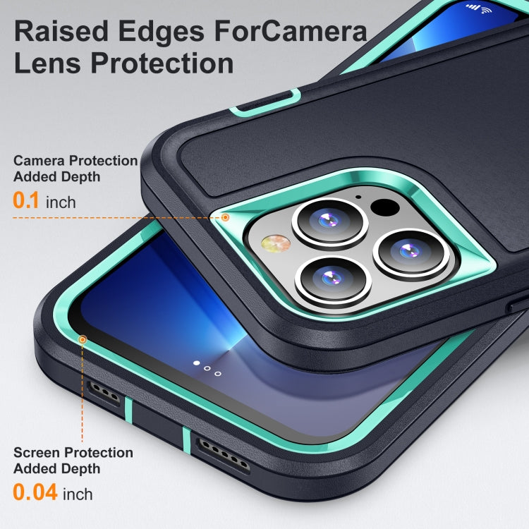 For iPhone 13 Pro Max 3 in 1 Rugged Holder Phone Case