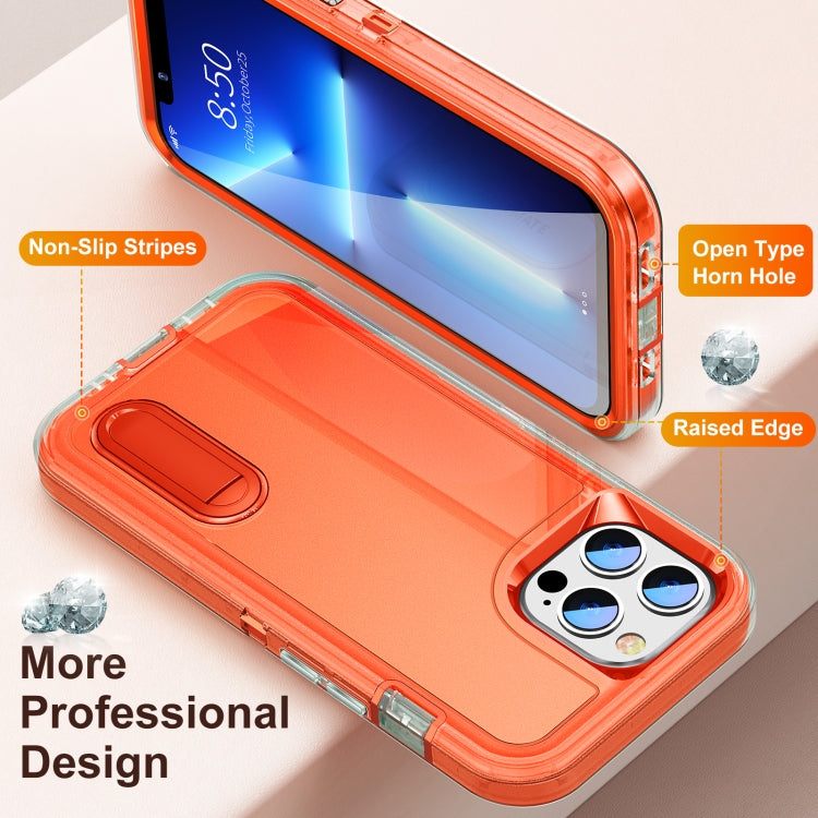 For iPhone 13 Pro Max 3 in 1 Rugged Holder Phone Case