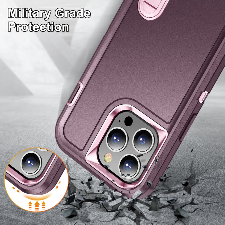 For iPhone 13 Pro Max 3 in 1 Rugged Holder Phone Case