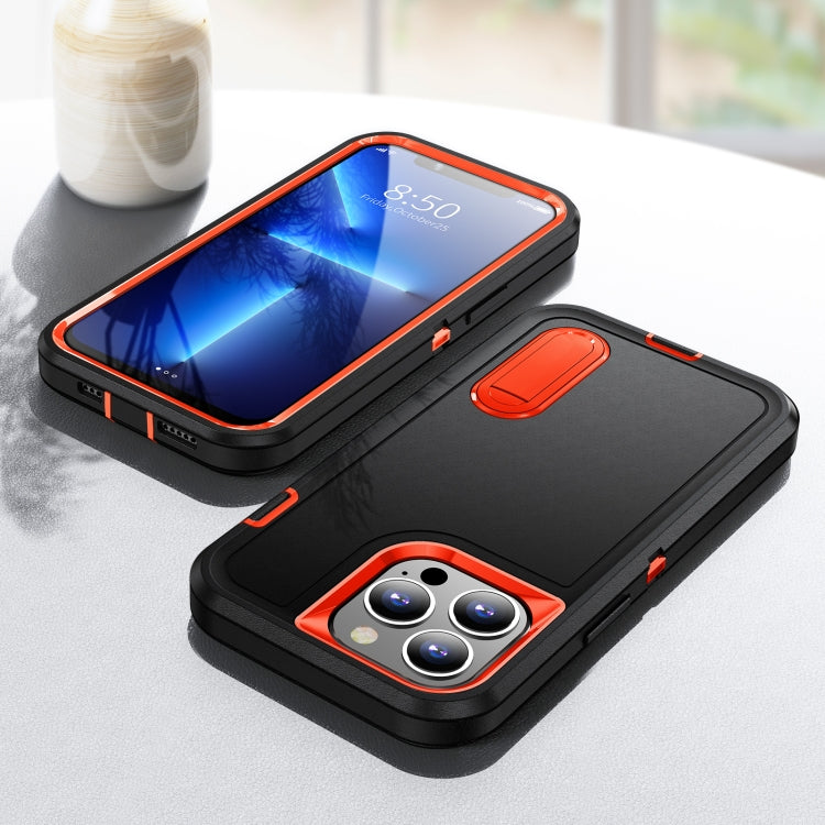 For iPhone 12 Pro Max 3 in 1 Rugged Holder Phone Case