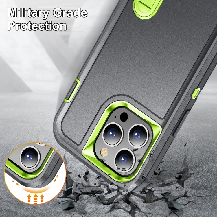 For iPhone 12 Pro Max 3 in 1 Rugged Holder Phone Case