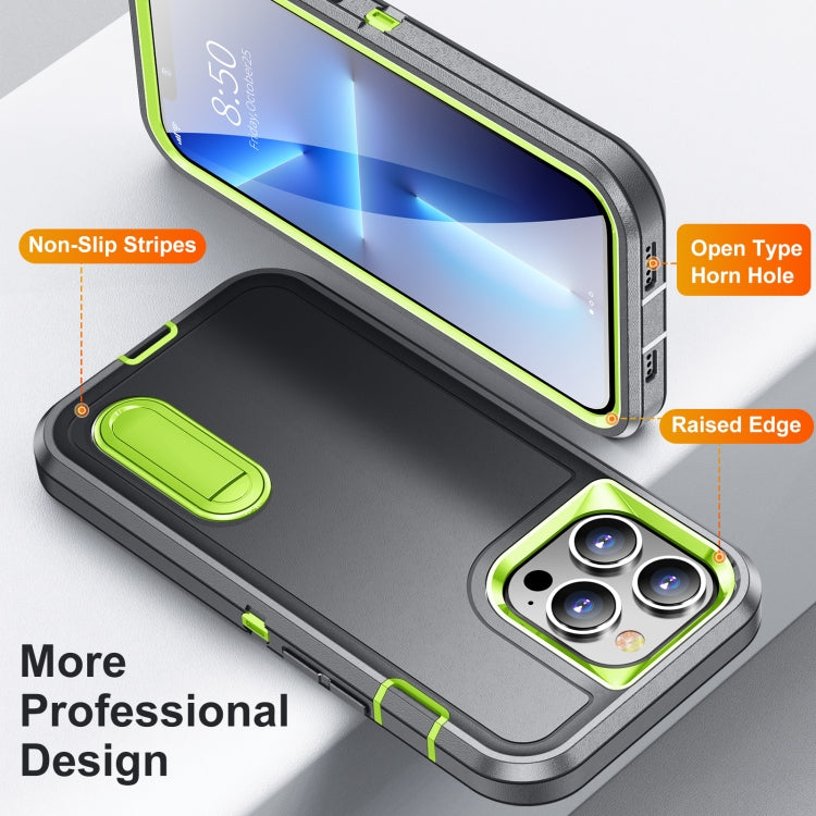 For iPhone 12 Pro Max 3 in 1 Rugged Holder Phone Case