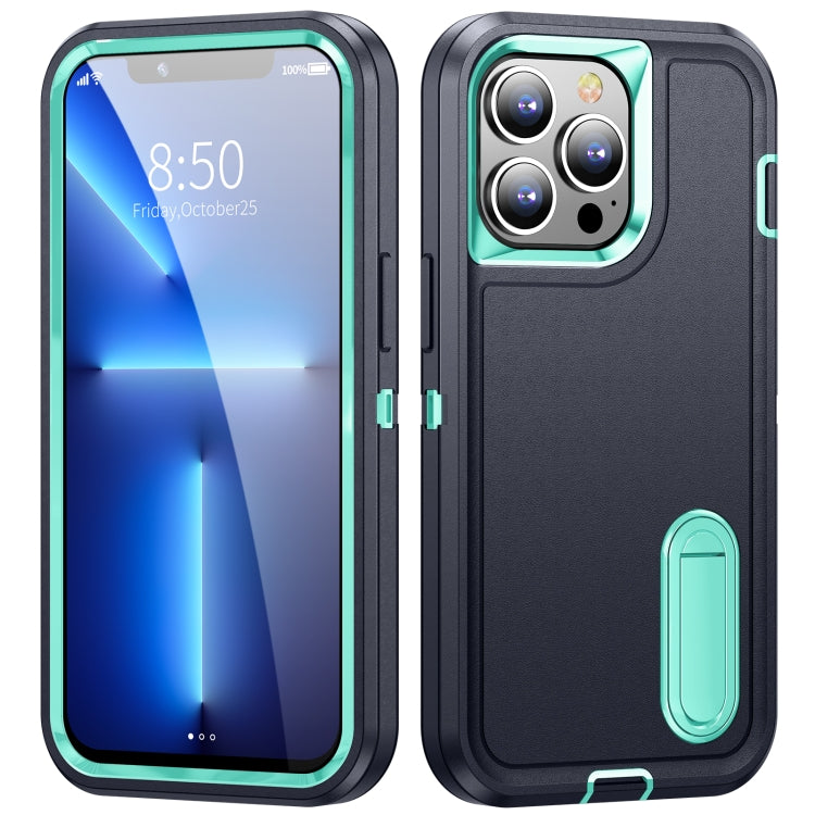 For iPhone 12 Pro Max 3 in 1 Rugged Holder Phone Case