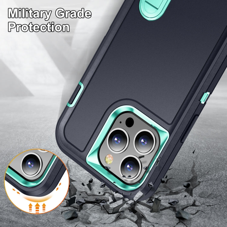 For iPhone 12 Pro Max 3 in 1 Rugged Holder Phone Case