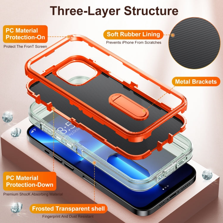 For iPhone 12 Pro Max 3 in 1 Rugged Holder Phone Case