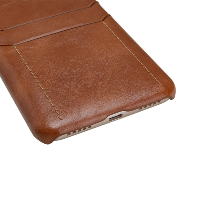 For Xiaomi Redmi 5 Plus Calf Texture PU + PC Protective Case with Card Slots(Black)