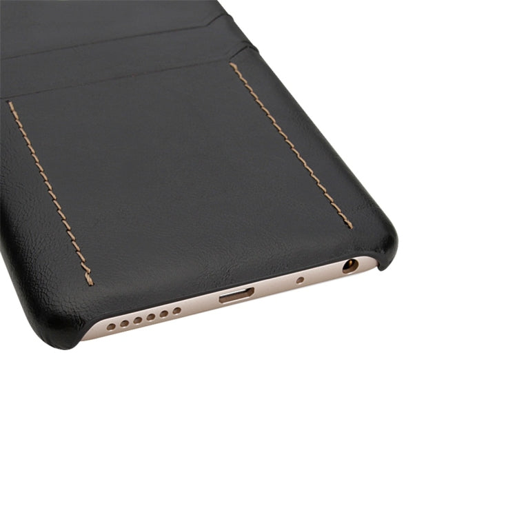 For Xiaomi Redmi Note 5 Pro Calf Texture PU + PC Protective Case with Card Slots(Black)