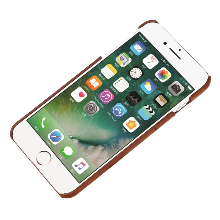 For iPhone 7 / 8 Calf Texture PU + PC Protective Case with Card Slots