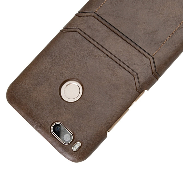 For Xiaomi Mi 5X / A1 Calf Texture PU + PC Protective Case with Card Slots(Black)