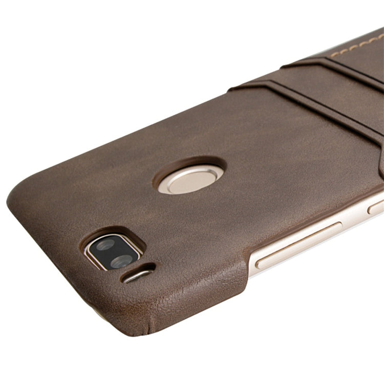 For Xiaomi Mi 5X / A1 Calf Texture PU + PC Protective Case with Card Slots(Black)