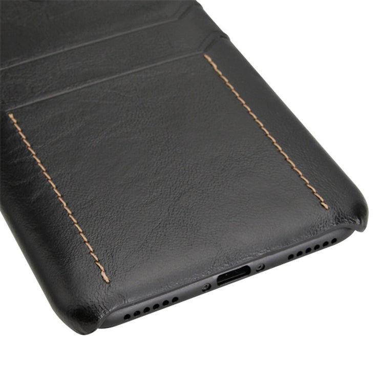 For Xiaomi Mi 6X / A2 Calf Texture PU + PC Protective Case with Card Slots(Brown)