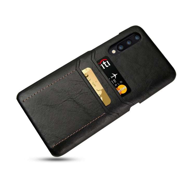 For Xiaomi Mi 9 Calf Texture PU + PC Protective Case with Card Slots(Black)