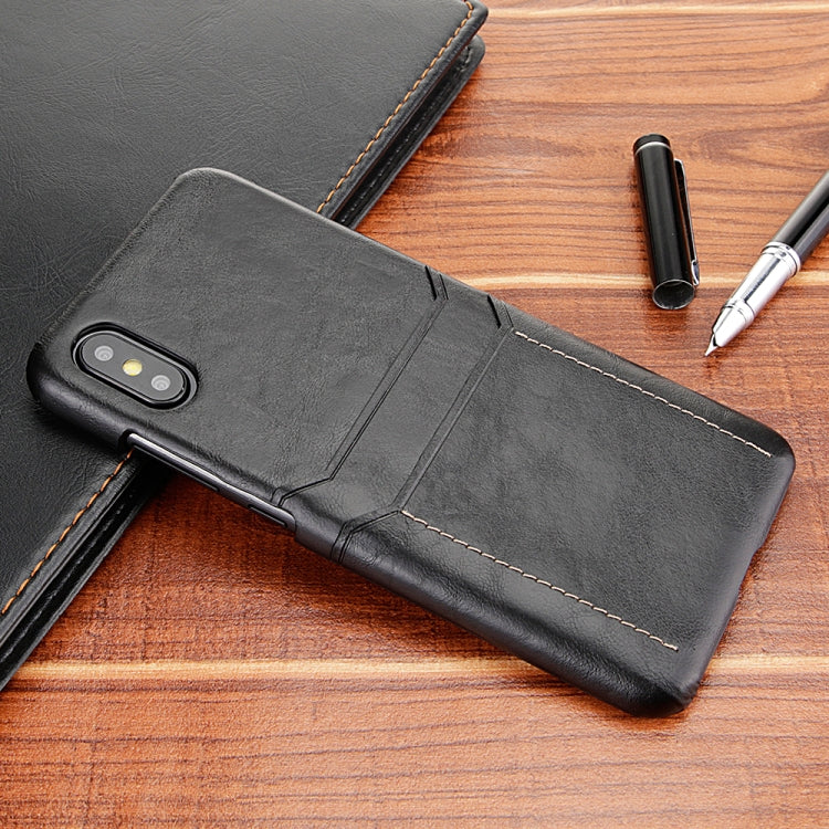 For Xiaomi Mi 8 Explorer Calf Texture PU + PC Protective Case with Card Slots