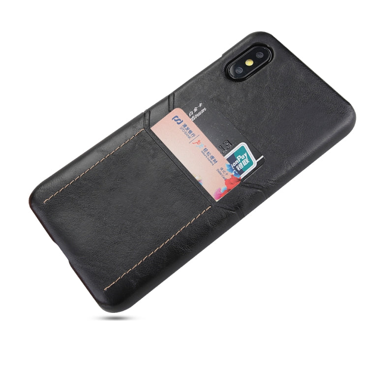 For Xiaomi Mi 8 Explorer Calf Texture PU + PC Protective Case with Card Slots