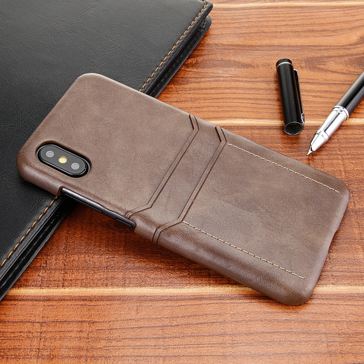 For Xiaomi Mi 8 Explorer Calf Texture PU + PC Protective Case with Card Slots