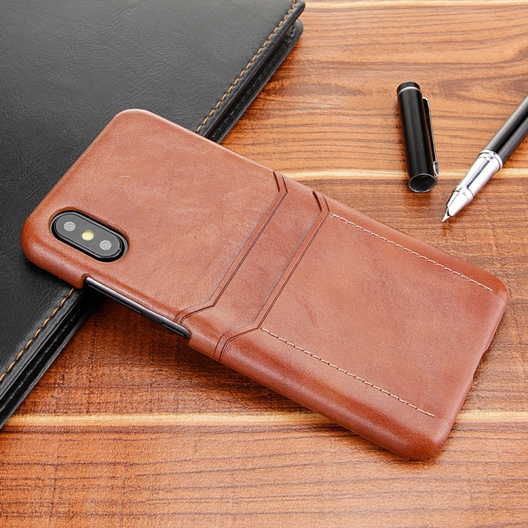 For Xiaomi Mi 8 Explorer Calf Texture PU + PC Protective Case with Card Slots
