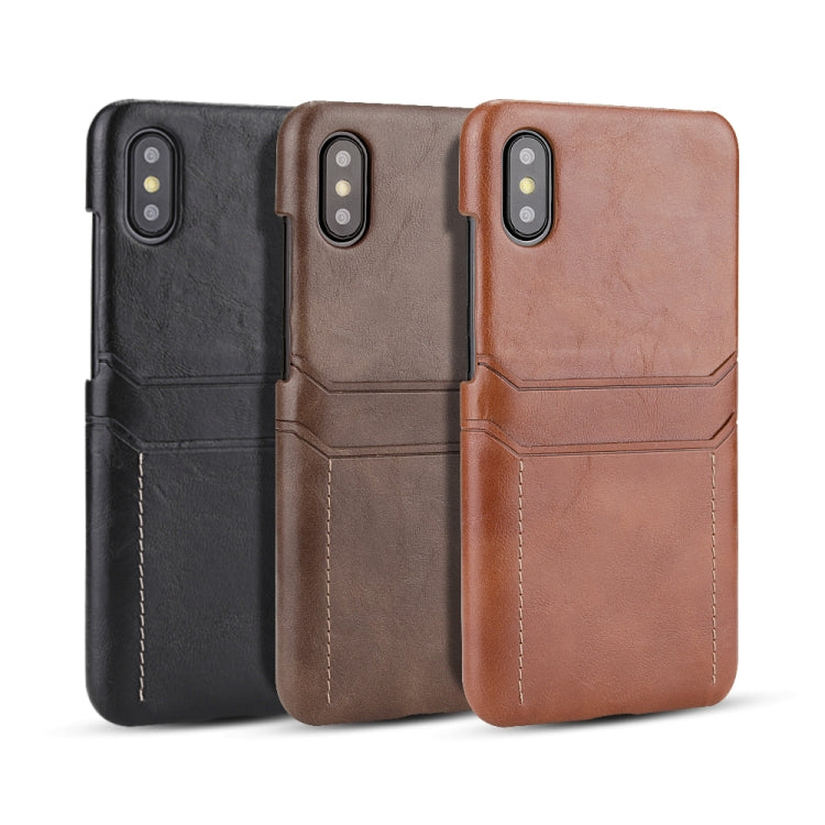 For Xiaomi Mi 8 Explorer Calf Texture PU + PC Protective Case with Card Slots